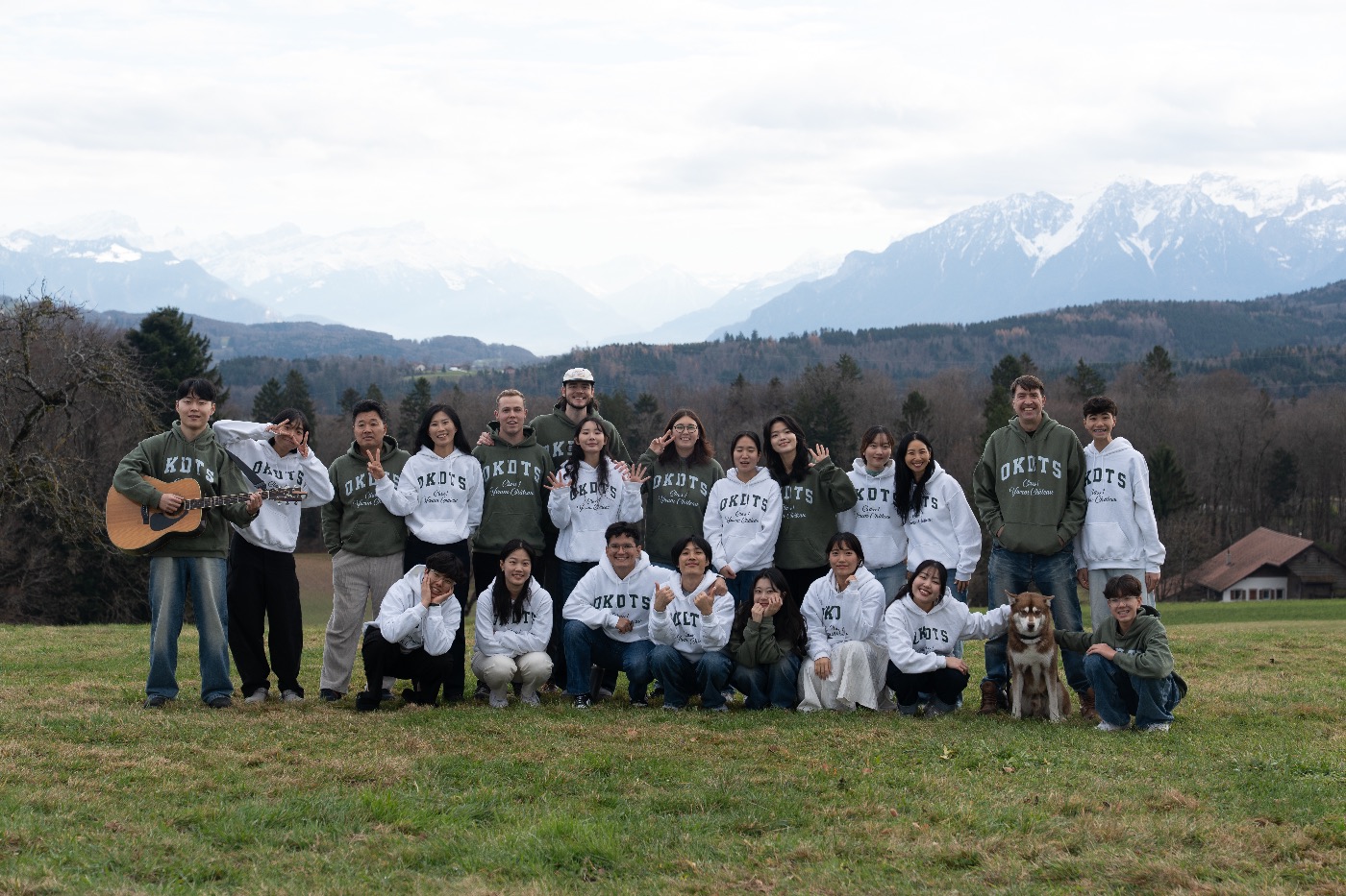One Korea DTS class with a Swiss alpine backdrop